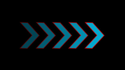 Abstract Directional Arrow loading icon, progress bar sign illustration.