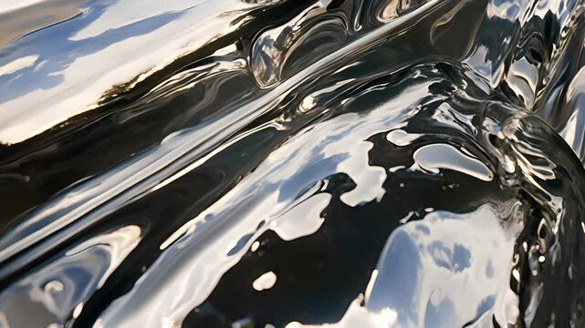 Closeup this texture highlights the meticulous polish and shine that covers every inch of the chrome surface.