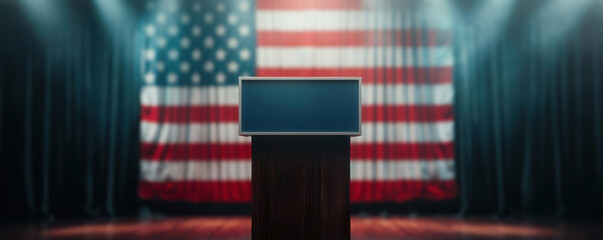 Blank political campaign poster, copy space, election promotion