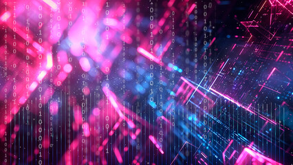 Obraz premium Data digital abstract cyberpunk technology background 