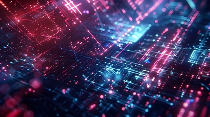 Intricate Molecular Data Network:Futuristic Abstract Digital Artwork