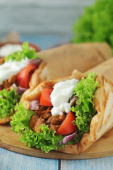 A traditional dish of Greece - gyros	