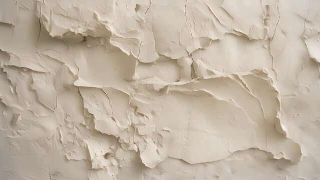 A detailed shot of a plaster wall revealing its fine uneven texture almost resembling the surface of an abstract painting.