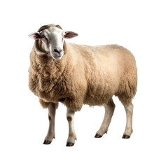 Fototapeta premium white goat on transparent background