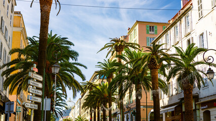 Naklejka premium Central square Foca in Ajaccio