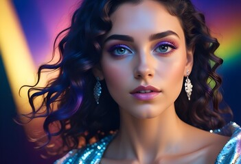 portrait of a woman with hair