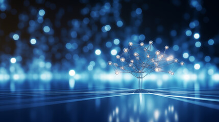 Obraz premium Abstract background, combining nature and computer technology