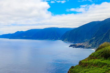 View from Miradouro da Eira da Achada in Ribeira da Janela in Madeira, Portugal