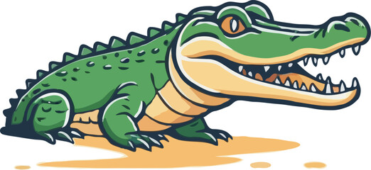 Captivating Crocodile Artwork - Perfect for Projects