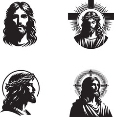 Jesus Silhouette Vector Illustration