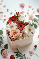 Heart-Shaped Box with Flowers