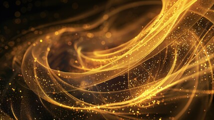 Golden Abstract Swirling Texture