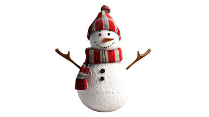 Snowman on transparent background