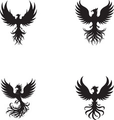 Phoenix Silhouette Vector Illustration