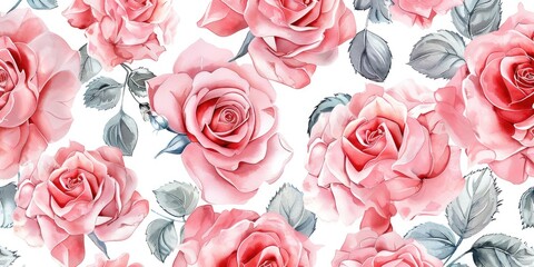 A bouquet of pink roses against a clean white background