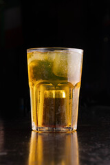 submarine drink with bitters and energy drinks with ice
