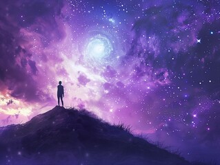 Fototapeta premium person in the night