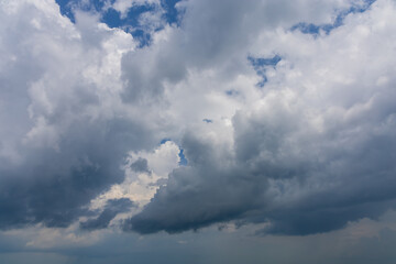 Blue sky with white clouds in sunny weather