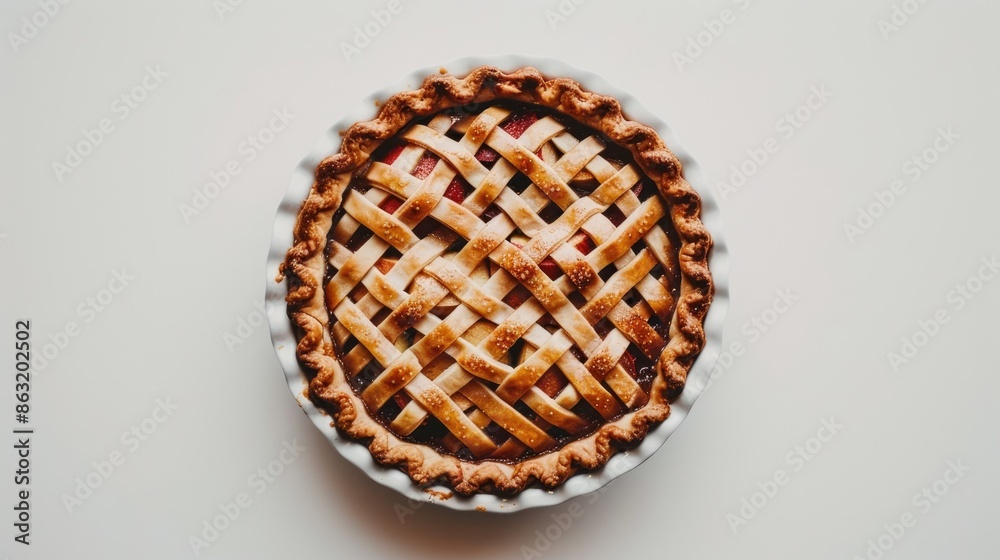 Canvas Prints Apple pie against a white backdrop