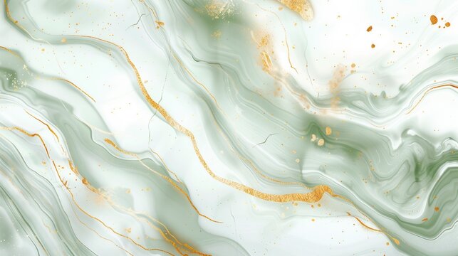 Light green texture background with gold