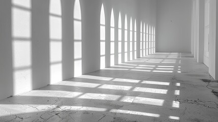 The minimalistic design is represented by a light black background with shadows, with copy space on top