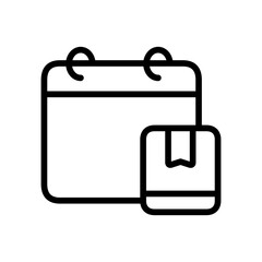 schedule delivery icon template vector line design illustration in trendy style