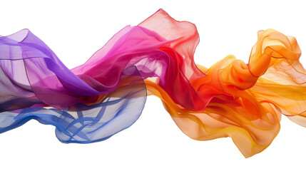 Obraz premium Colorful Abstract Smoke Waves on transparent background