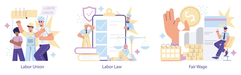 Labor Day. Flat Vector Illustration