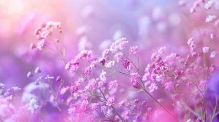 Background of Gypsophila flowers Gypsophila paniculata delicate baby s breath flowers in pink and...
