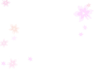 Spring flowers falling vector illustration.