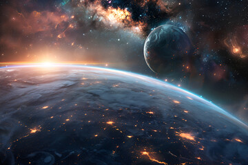 4K Landscape Wallpaper: Stunning Planet and Space Scenery