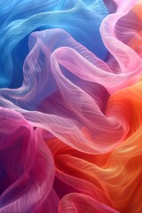 Obraz premium Beautiful abstract background with waves as fabric, illustration