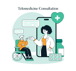 Wellness Monitoring. Flat Vector Illustration