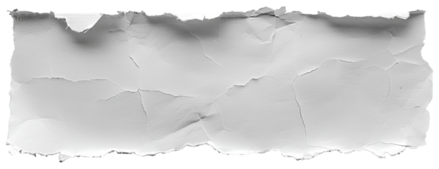 White ripped paper torn edges strips isolated on black background
