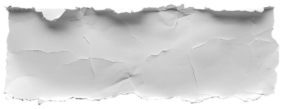 White ripped paper torn edges strips isolated on black background
