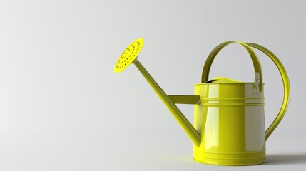 yellow watering can
