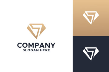 diamond letter s logo design