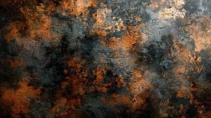 A dark, rustic texture with a mix of copper and bronze tones, featuring grunge and old weathered patterns with a distressed look.