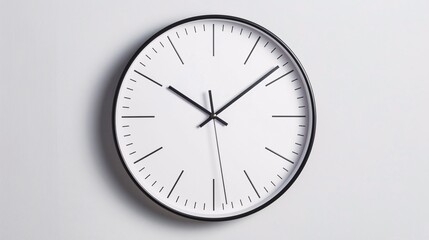 Clean White Wall Clock Mockup