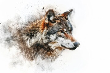 Obraz premium Wolf's face close-up
