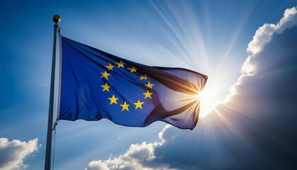 European Union flag flying