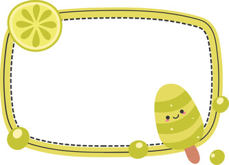 Frame notes kawaii ice cream