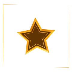 Golden star [vector illustration]