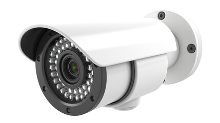 CCTV Camera on White Background
