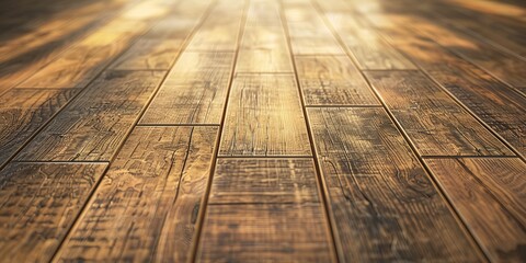 Sunlit Modern Room with Detailed Wooden Flooring