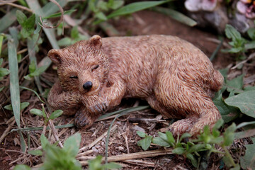 Miniature Bear for Tiny Fairy Garden or Dollhouse Model