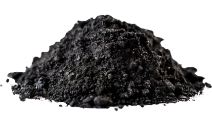 Fertilize Soil ready to planting on transparent background