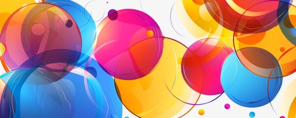 Obraz premium Abstract colorful circles, vibrant and playful.