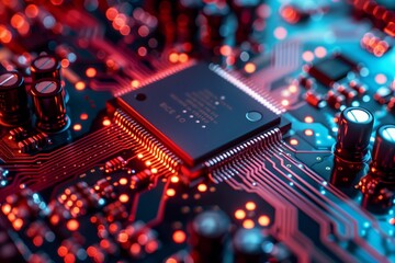 Advanced Technology Concept: Generative AI and Electronic Circuit Board