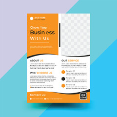 Corporate creative colorful business flyer template. perfect for creative professional business. Corporate business flyer, orange, marketing, business proposal, promotion, advertise, publication, 
